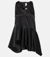 Jw Anderson Asymmetric Satin Top In Black