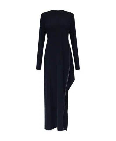 Jw Anderson Zip-detail Long Sleeve Dress In Black