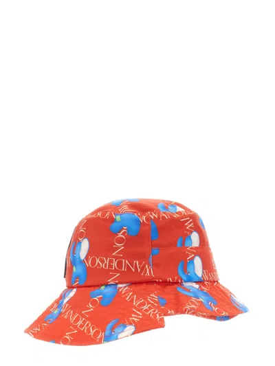 Jw Anderson Asymmetrical Fishermans Hat In Red