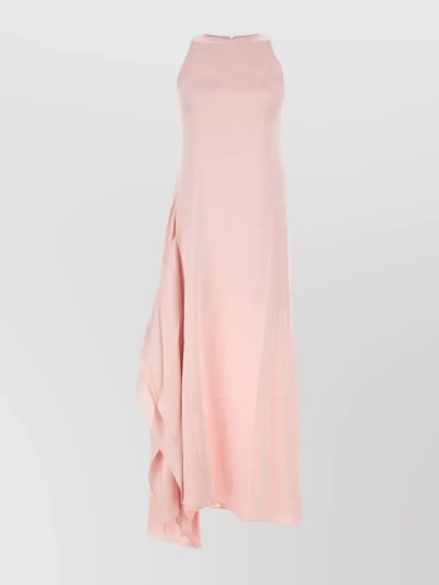 Jw Anderson Sleeveless Draped Dress In Pink