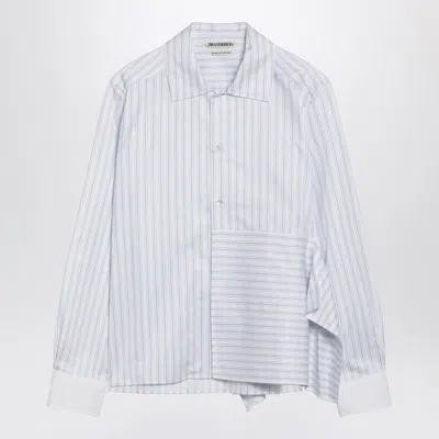 Jw Anderson Asymmetrical Shirt With Draping In Blue
