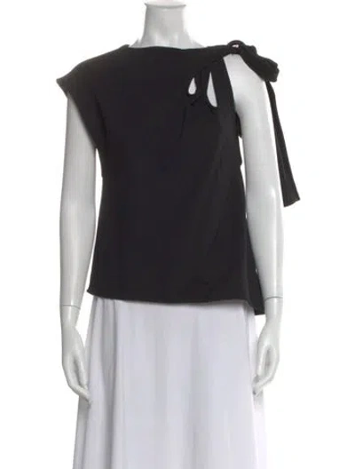 Pre-owned Jw Anderson Asymmetrical Sleeveless Top In Black