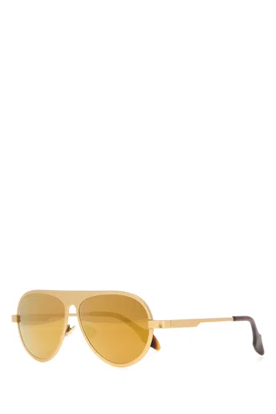 Jw Anderson Aviator Mirror Sunglasses In Gold