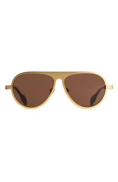 Jw Anderson Aviator Sunglasses In Brown