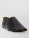 Jw Anderson Babouche Flat Leather Mules Round Toe In Black