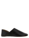 Jw Anderson Babouche Flat Leather Mules Round Toe In Black