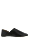 Jw Anderson Babouche Flat Leather Mules Round Toe In Black