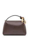 Jw Anderson Corner Hand Bag In Brown Leather In Brown