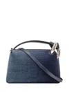 Jw Anderson Mens Blue The Corner Denim Top-handle Bag In Blue