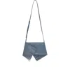 Jw Anderson Mini Scarf Denim Leather Crossbody Bag In Blue