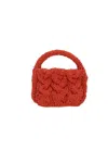 Jw Anderson Small Cable Knit Bag In Red