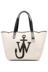 Jw Anderson White Shopper With Jw Logo On The Front In Neutral