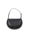 Jw Anderson Bumper-moon Shoulder Bag With Crystals In Black