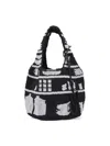 Jw Anderson J. W. Anderson Textured Hobo Bag With Striking Black In Multi