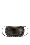 Jw Anderson Bumper-12 Crystal-embellished Crossbody Bag In Nero