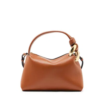 Jw Anderson Small Corner Shoulder Bag In Brown