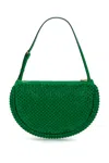 Jw Anderson Women Green Suede Bumper-moon Shoulder Bag In Verde