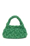 Jw Anderson Cable Knit Fabric Handbag In Verde