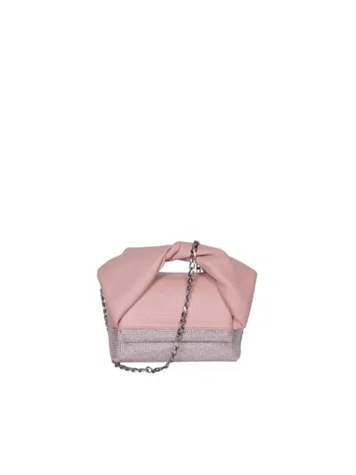 Jw Anderson Medium Twister Leather Tote Bag In Pink