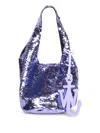 Jw Anderson Mini Sequinned Tote Bag In Purple