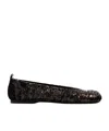 Jw Anderson Gunmetal All-over Sequin Ballerina Flats In Bronze