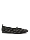 Jw Anderson Black Suede Mary Jane Ballerina Flats In Negro