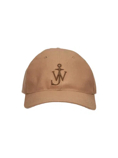 Jw Anderson Baseball Cap Logo In Beige