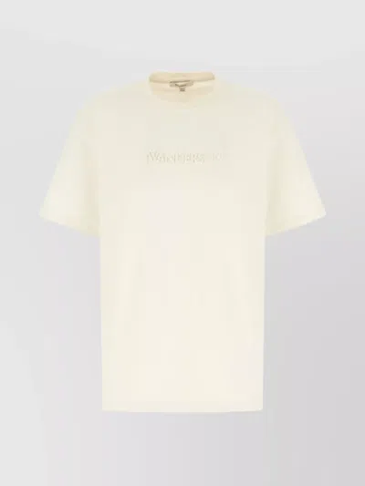Jw Anderson Basic Crew Neck Short Sleeve Top In White