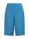 Jw Anderson Basketball-style Light Blue Knit Shorts<br/> In Blue