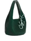 Jw Anderson Beaded Anchor Shoulder Bag In Green