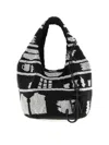 Jw Anderson Mini Beaded Shoulder Bag With Abstract Patterns In Black