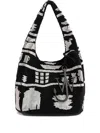 Jw Anderson Beaded-pattern Shoulder Bag In Black
