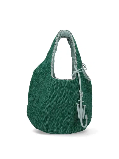 Jw Anderson Beads Mini Bag In Green