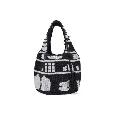 Jw Anderson J.w. Anderson Beads Mini Bag In Black