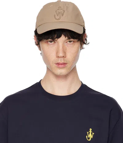 Jw Anderson Beige Anchor Logo Baseball Cap In 190