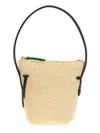 Jw Anderson Anchor Chenille Mini Top Handle Bag In Beige