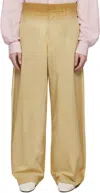 Jw Anderson Beige Pinch Seam Garment Dye Trousers In 289 Light Tobacco