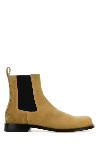 Jw Anderson Beige Suede Chelsea Ankle Boots In Brown
