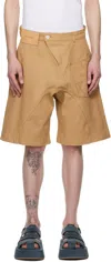 Jw Anderson Beige Bermuda Shorts With Patch Pocket With Logo On The Front In 130