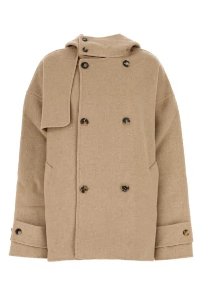Jw Anderson Beige Wool Coat In Neutral
