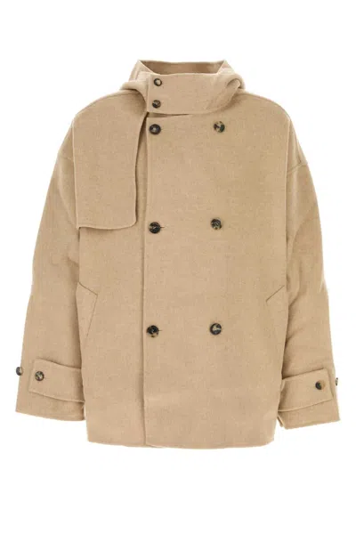 JW ANDERSON JW ANDERSON BEIGE WOOL OVERSIZE COAT