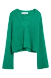 Jw Anderson V-neck Cardigan In Jade
