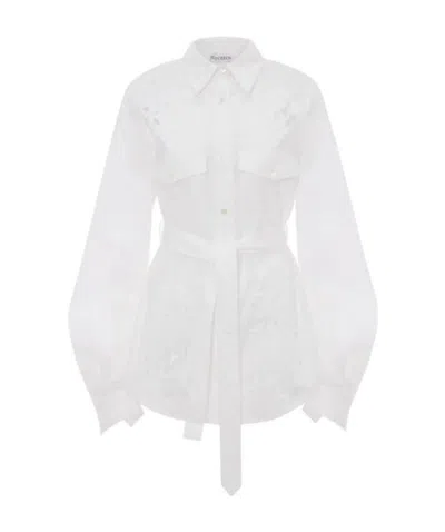 Jw Anderson Bell-sleeve Cut-out Shirt