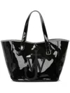 Jw Anderson Belt Tote - Coated Denim Tote Bag In Black