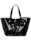 Jw Anderson Belt Tote - Coated Denim Tote Bag In Black