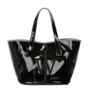 Jw Anderson Belt Tote - Coated Denim Tote Bag In Black