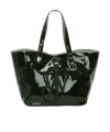 Jw Anderson Belt Tote - Coated Denim Tote Bag In Black