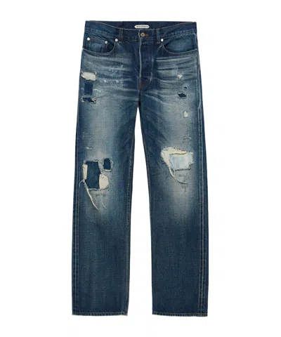 Jw Anderson Belt Loop Jeans In Blue