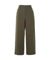 Jw Anderson Wool-blend Crepe Straight-leg Pants In Brown