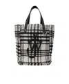Jw Anderson Belt Plaid-check Virgin-wool Tote Bag In Black